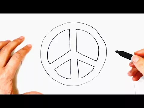 Download MP3 How to draw Peace Symbol | Peace Symbol Easy Draw Tutorial