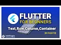 2 Basic Widgets in Flutter Text Row Column Container - Pashto