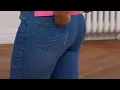 QVC host Rachel modeling jeans 1217