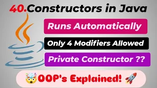 Object Oriented Programming OOPs in Java Part 14 Constructors in Java Fight4Tech