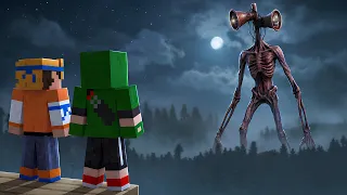 AMIGOS SOBREVIVEM AO ATAQUE DO SIREN HEAD NA FLORESTA ASSUSTADORA DO MINECRAFT!!