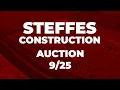 Steffes Construction Auction
