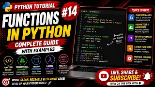 Python Tutorial Functions in Python Explained Parameters Arguments Return Values