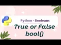 Boolean In Python What Is Booleans In Python bool Function In Python