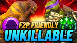 Low-Speed Unkillable Team 1-KEYS UNM Donnie Maneater Combo - Raid Shadow Legends