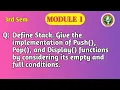 VTU DSA Module 1 Stack Implementation in C Push Pop Display BCS304