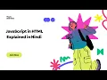 JavaScript in HTML Explained in Hindi 2 Ways to Use JavaScript in HTML