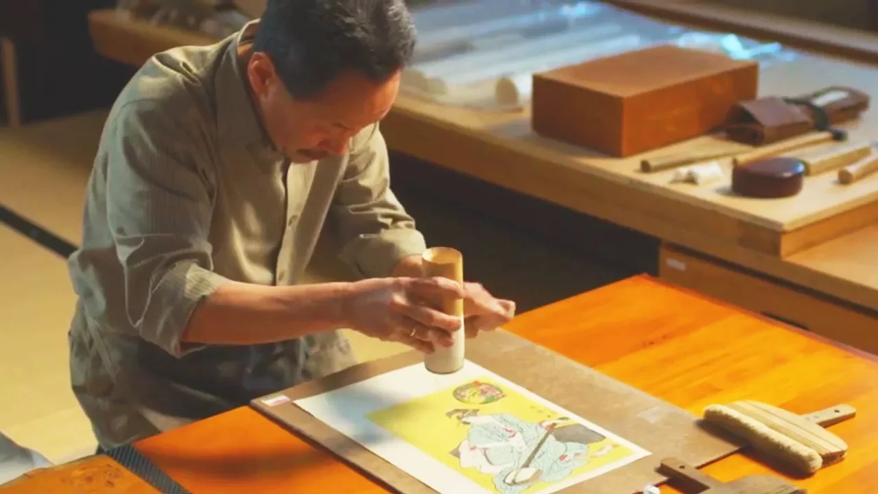 Traditional Japanese Printmaking #2 🖼️ Unintentional ASMR (scratching, brushing sounds)