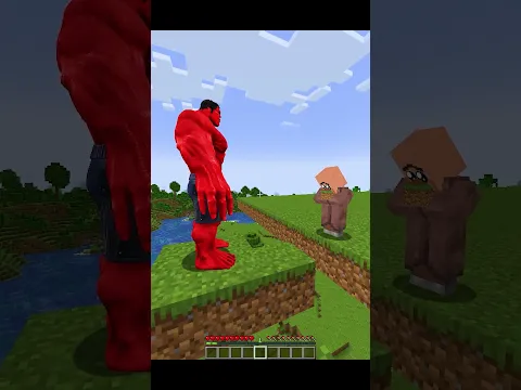 Red Hulk Vs Grenn Hulk In Minecraft