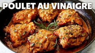 how to make french chicken with vinegar pan sauce poulet au vinaigre food wishes