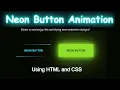 Css Neon Button Animation Effect on Hover Css Animation Effects