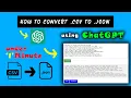 CSV To JSON converter using ChatGPT