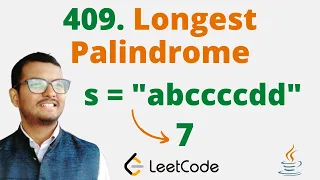 409 Longest Palindrome Java LeetCode