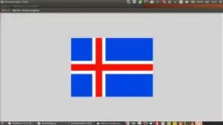 EM 2016 Island Flag in Python Turtle Graphic code