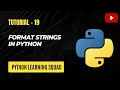String Formatting in Python Format Function in Python String Formatting in Hindi