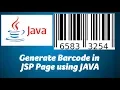Create Barcode in JSP page dynamically