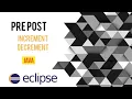 Increment Decrement Program in Java Eclipse Java