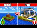 NOOB vs PRO WATER HOUSE BUILD CHALLENGE in Minecraft