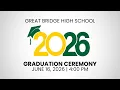 Great Bridge High School Class of 2026 Graduation Ceremony