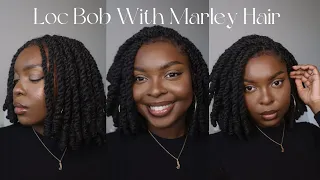 Loc Bob With Marley Hair Tutorial