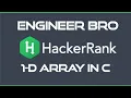 1D Array in C HackerRank Solution in C