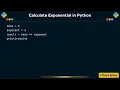 How to calculate exponential in Python