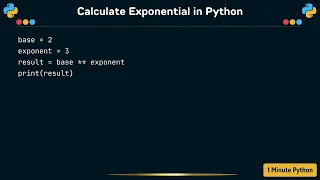 How to calculate exponential in Python
