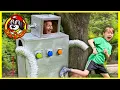 Lagu Kids Pretend 🤖 CALEB \u0026 ISABEL GET CHASED BY A CRAZY TICKLE ROBOT!
