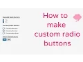 How to make custom radio buttons in CSS
