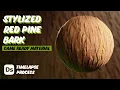 Stylized Red Pine Bark - Game Ready Material Timelapse Substance Designer