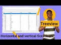 Treeview with Vertical and Horizontal Scrollbars Python Tkinter GUI