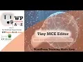 Training for Tiny MCE plugin