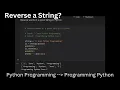 How to reverse a string in Python Explained in Hindi