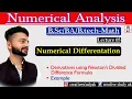 Lec 05 Derivative using Newton s Divided difference formula Numerical Differentiation By Ak