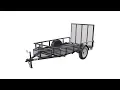 Carry-On Wire Mesh Utility Trailer w Gate 5 5-ft x 9-ft