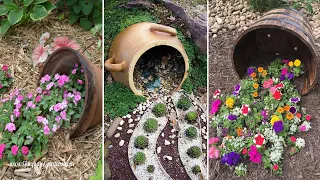 34 Fun Spilled Flower Pot Ideas to Brighten Your Yard with Style DIY Gardening