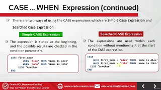 9 1 Conditional Expressions Oracle Conditional Expressions- CASE Expressions