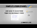 Login Panel Command Line Python