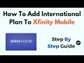 How To Add International Plan To Xfinity Mobile