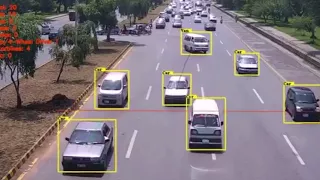 Speed and vehicle detection using python