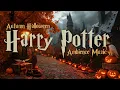Cozy Halloween at Hogwarts Ambience 🎃 Autumn Castle Path & Harry Potter Music