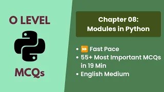 Chapter 08 Scope Modules in Python O Level M3R5 English MCQs