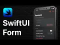 SwiftUI Form w TextField DatePicker Toggle Stepper Link and Sections w Header
