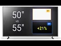 50 vs 55 Inch TV Size Comparison - How BIG is the Difference Really