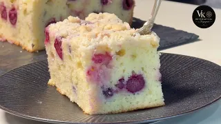 🍒 ПЫШНЫЙ ПИРОГ С ВИШНЕЙ! Хрустящая крошка — невозможно остановиться!