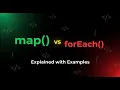 map vs forEach in JavaScript Explained with Real Examples 2025 new