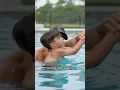Download Lagu I Taught My Deaf Son How To Swim!!! #shorts