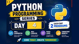 Day 4 - Learn Python in 2026 for beginners Python course for freePython