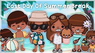 Big Family Last Day Of Summer Break 🌞🌊 | *with voice* 🔊 | Toca Boca Roleplay