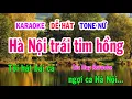 Lagu Karaoke  Hà Nội trái tim hồng  Tone Nữ  Nhạc Sống  gia huy karaoke
